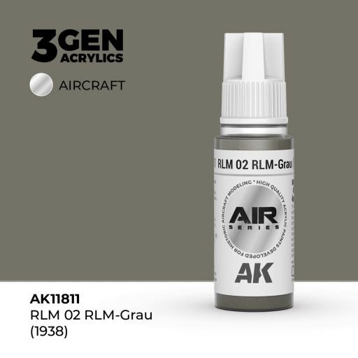 Pintura 3 Gen -  AK11811 RLM 02 RLM-Grau (1938) [0]