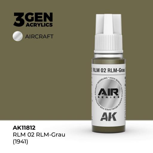 Pintura 3 Gen -  AK11812 RLM 02 RLM-Grau (1941) [0]