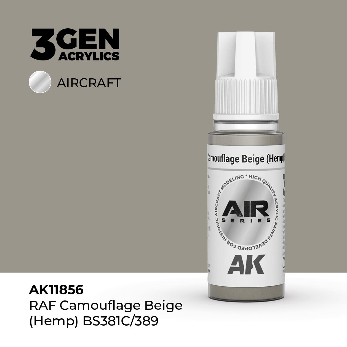 Pintura 3 Gen - AK11856 RAF Camouflage Beige (Hemp) BS381C/389