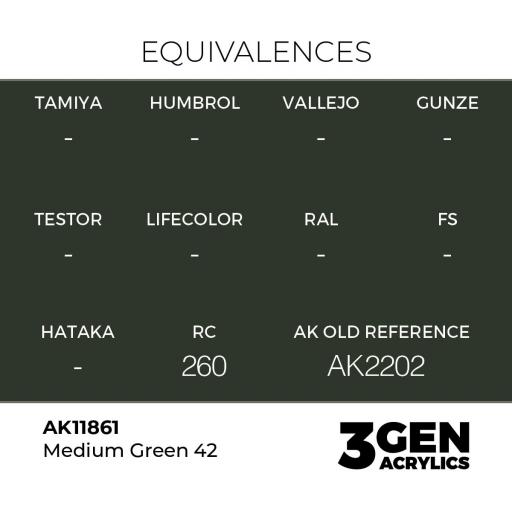 Pintura 3 Gen -  AK11861 Medium Green 42 [1]