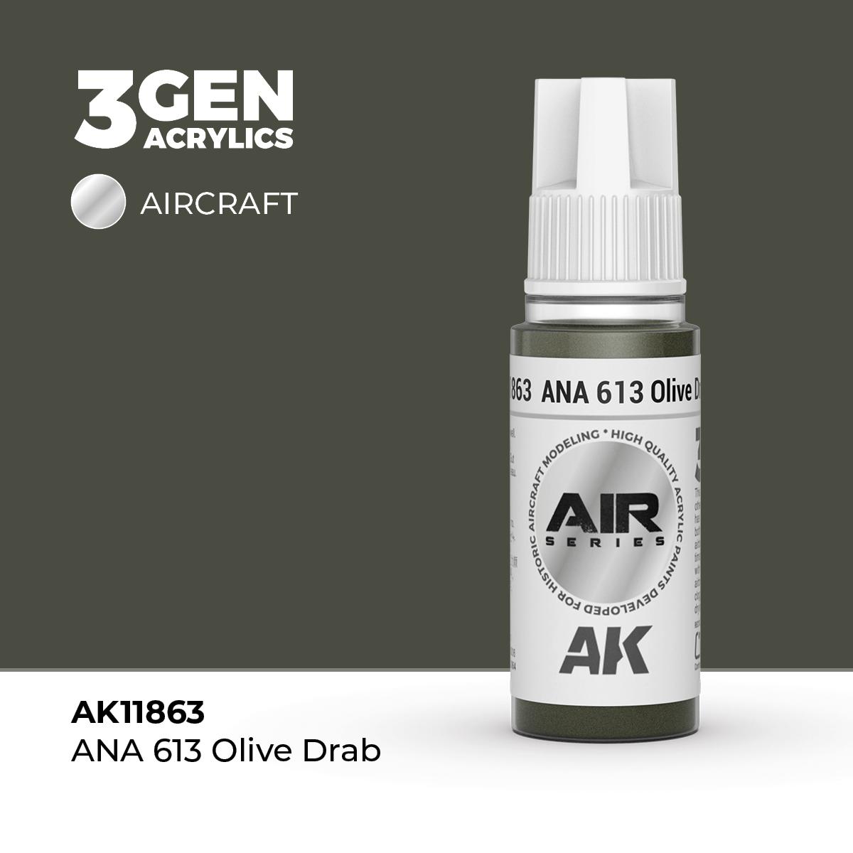 Pintura 3 Gen - AK11863 ANA 613 Olive Drab