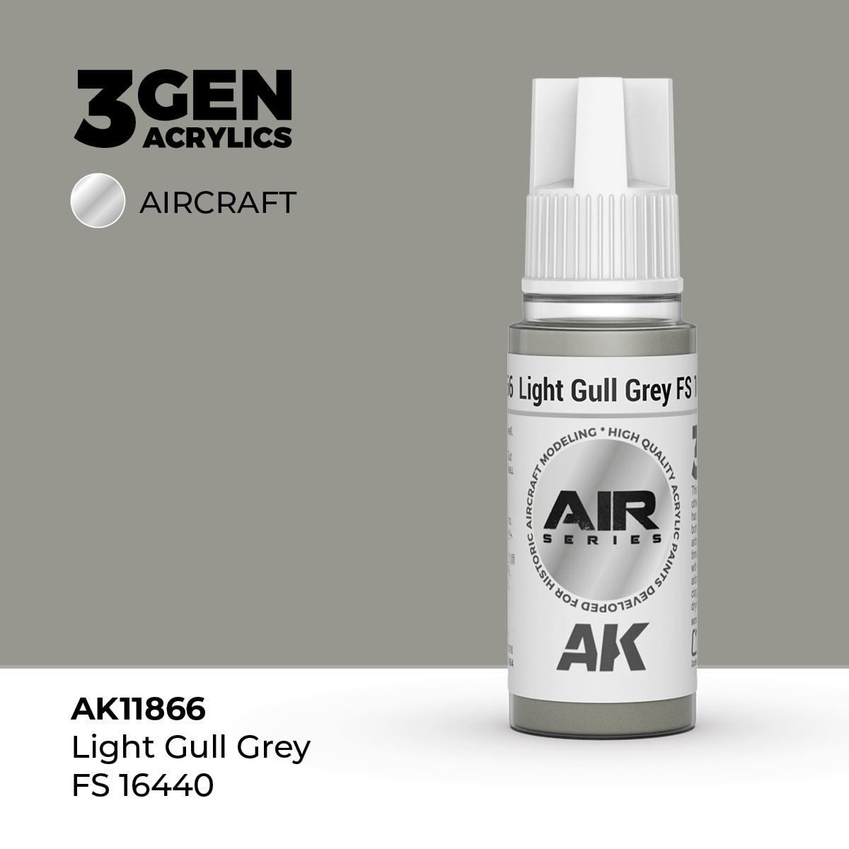 Pintura 3 Gen - AK11866 Light Gull Grey FS 16440