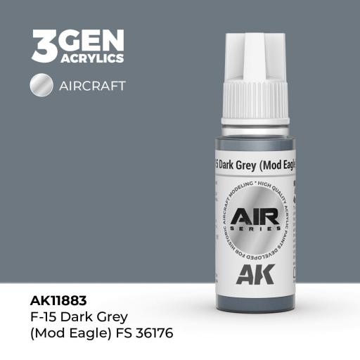 Pintura 3 Gen -  AK11883 F-15 Dark Grey (Mod Eagle) FS 36176 [0]