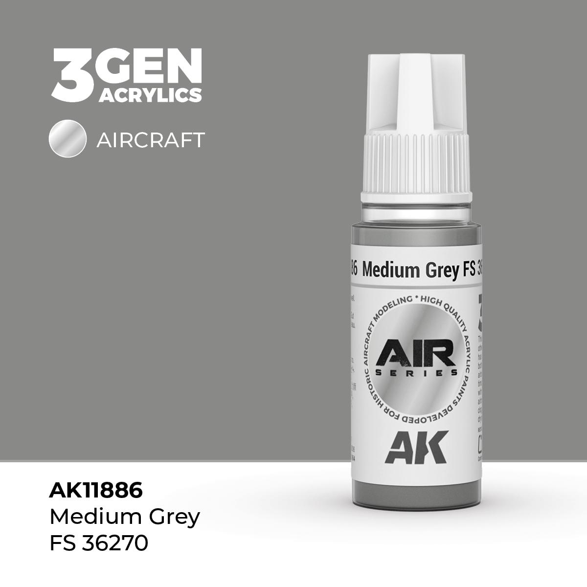 Pintura 3 Gen - AK11886 Medium Grey FS 36270