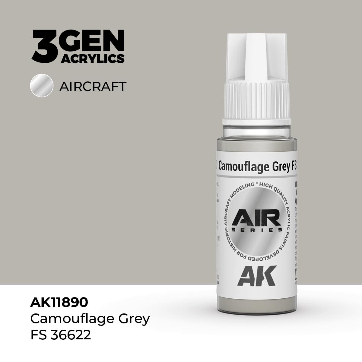 Pintura 3 Gen - AK11890 Camouflage Grey FS 36622