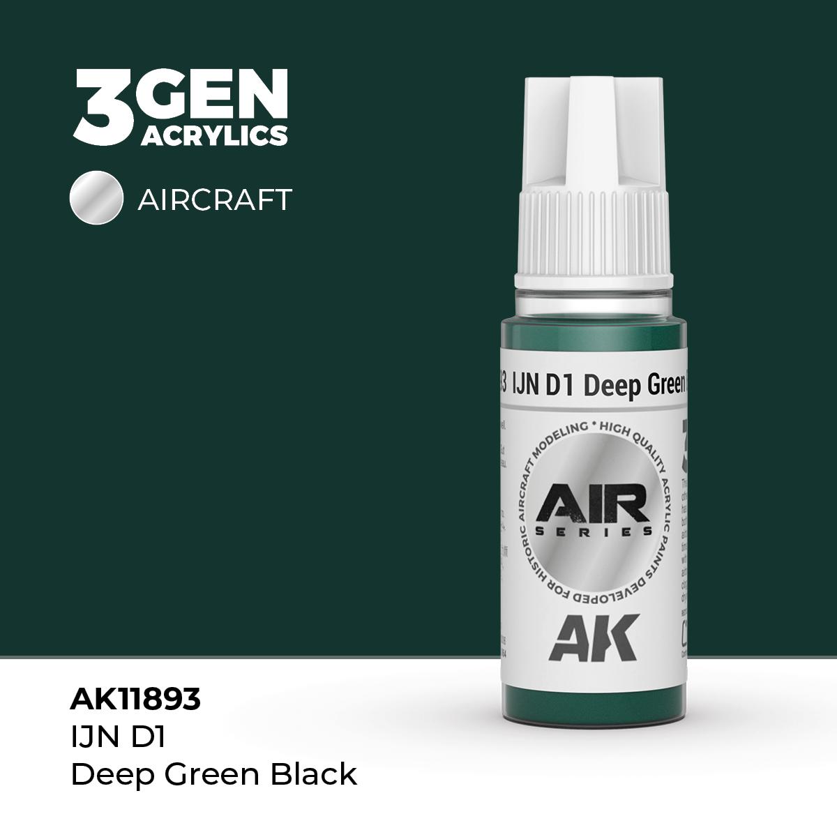 Pintura 3 Gen - AK11893 IJN D1 Deep Green Black
