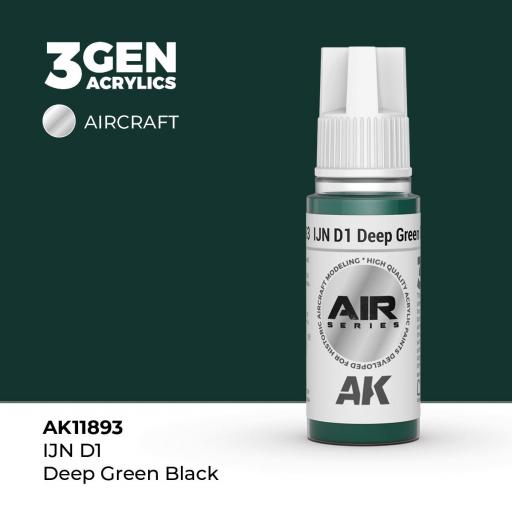 Pintura 3 Gen -  AK11893 IJN D1 Deep Green Black [0]
