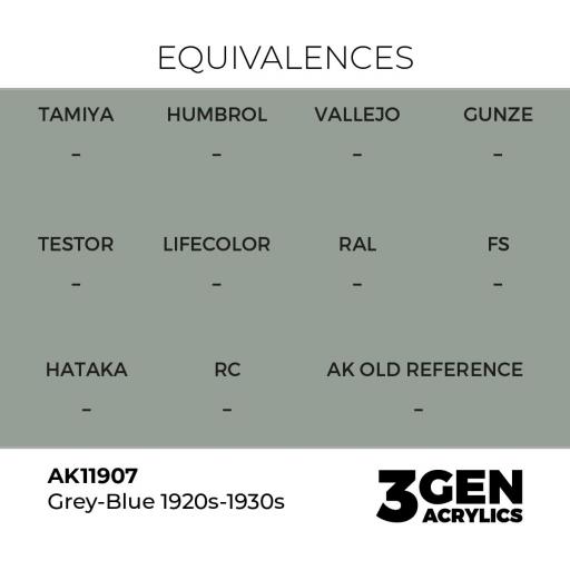 Pintura 3 Gen -  AK11907 Grey-Blue 1920s-1930s [1]
