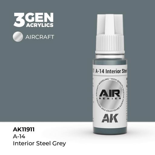 Pintura 3 Gen - AK11911 A-14 Interior Steel Grey
