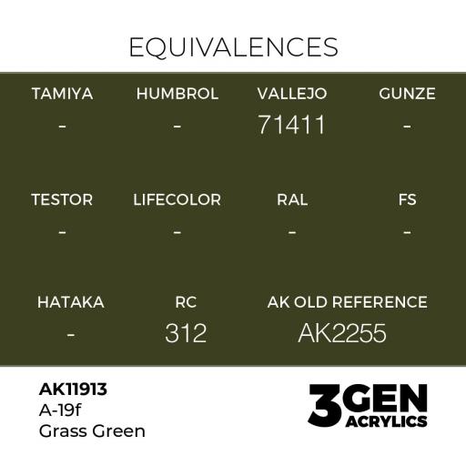 Pintura 3 Gen -  AK11913 A-19f Grass Green [1]