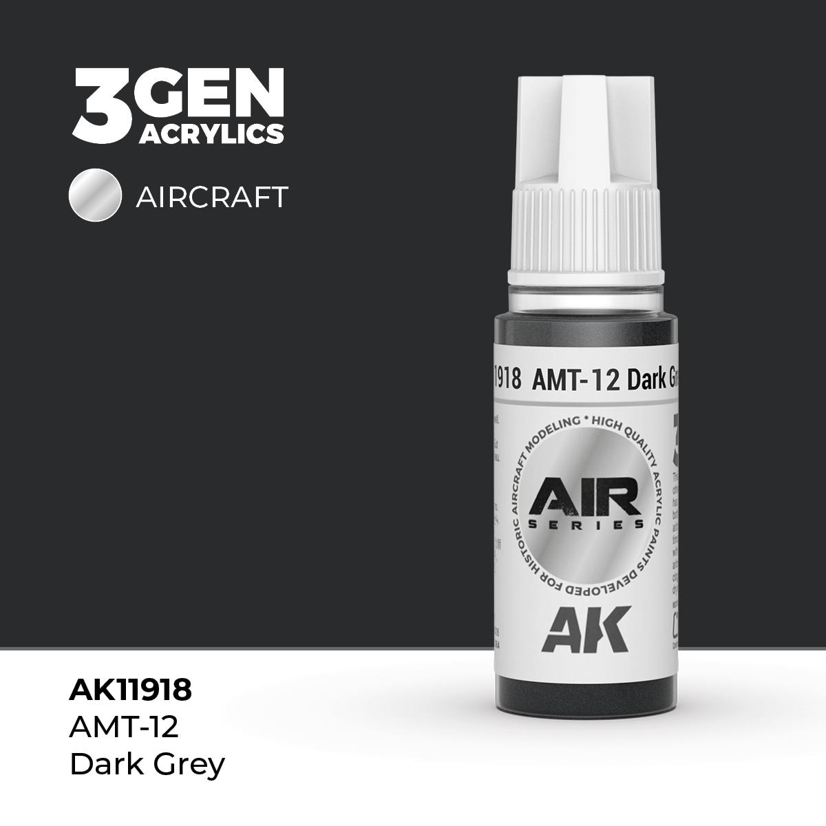 Pintura 3 Gen - AK11918 AMT-12 Dark Grey