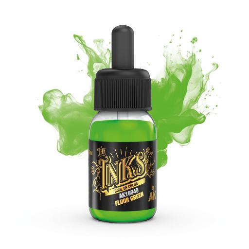 Tinta AK Fluor Verde 30 ml.