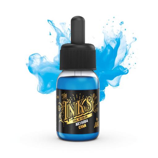 Tinta AK - Cyan (Azul Cian) 30 ml.
