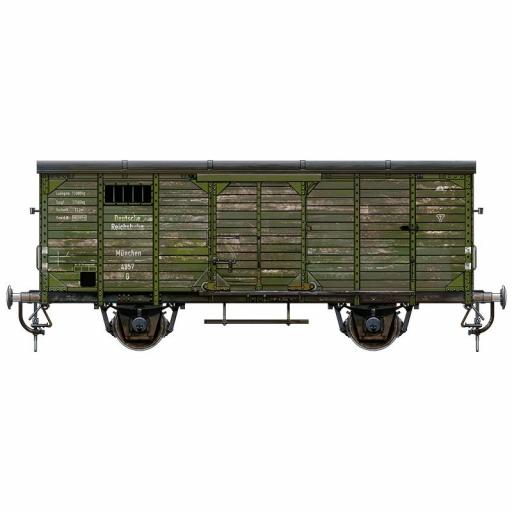 1/35 Vagón Ferrocarril Alemán Cubierto G10 [4]