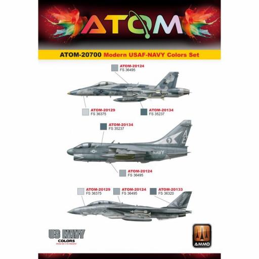 Set Pinturas Modern USAF - Navy Colors - Serie ATOM [2]
