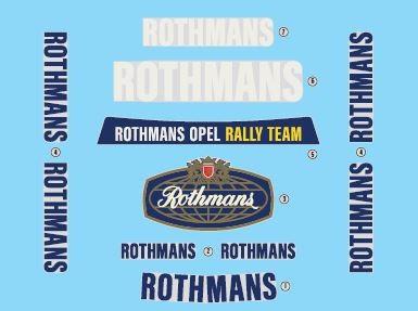 1/24 Calcas Rothmans para Opel Ascona