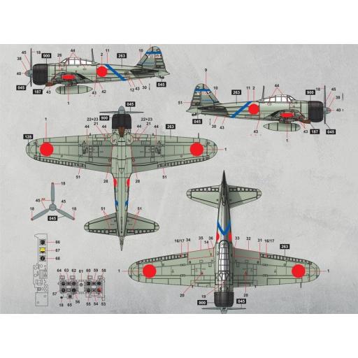 1/35 A6M2 Zero Fighter w/interior & weapons [1]