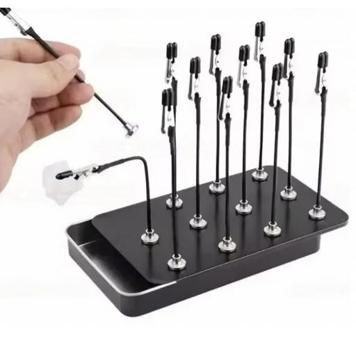 Base con 12 Pinzas de Cocodrilo magnéticas y flexibles [0]