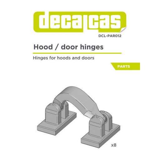 Set bisagras para puertas y capós (Resina)