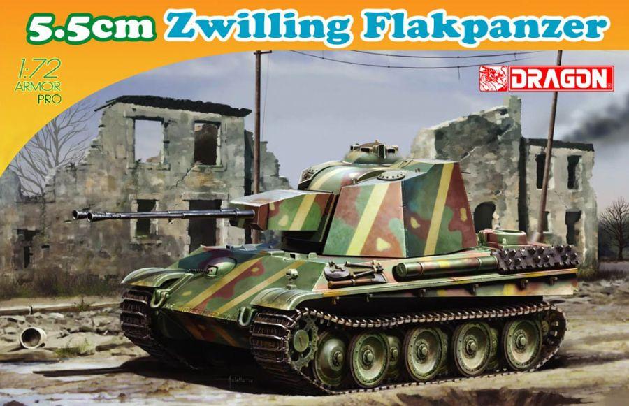 1/72 Tanque prototipo Zwilling Flakpanzer 5.5 cm.