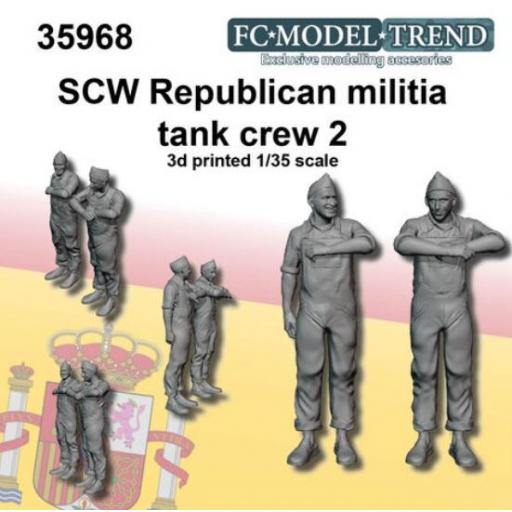 1/35 Carristas milicianos, guerra civil española, set 2 (Resina 3D)