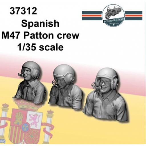 1/35 Tripulantes de M47 Patton España - Torsos (Resina 3D)