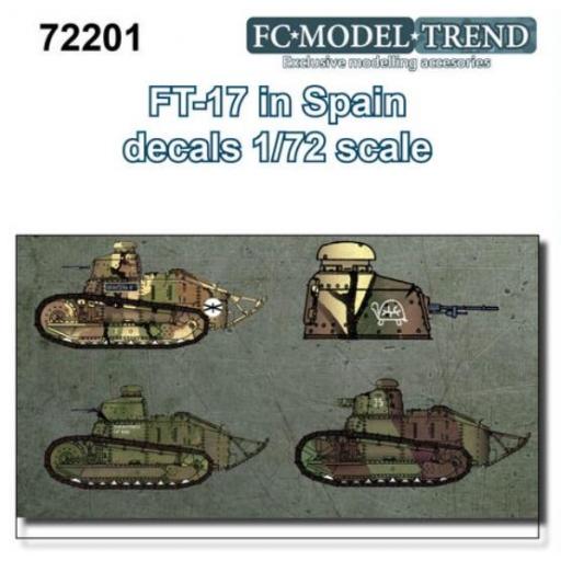 1/72 Calcas Renault FT-17 en España