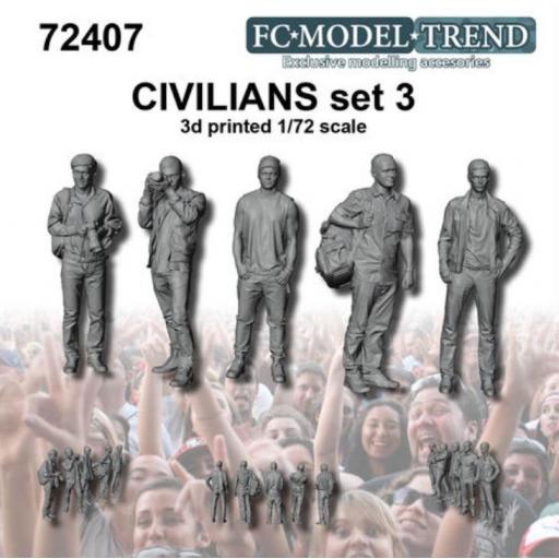 1/72 Civiles modernos Set 3 (Resina 3D)