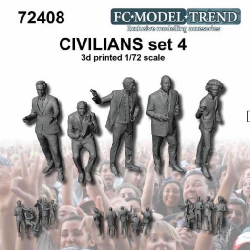 1/72 Civiles modernos Set 4 (Resina 3D)