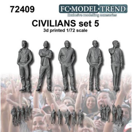 1/72 Civiles modernos Set 5 (Resina 3D)
