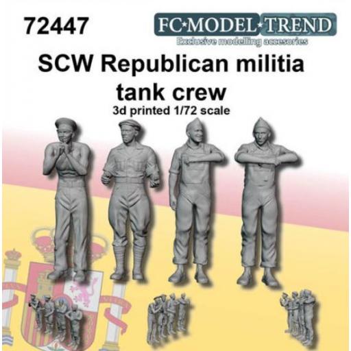 1/72 Carristas milicianos, guerra civil española (Resina 3D)