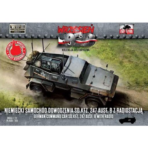 1/72 Vehículo de mando alemán Sd.Kfz. 247 Ausf. B con radio