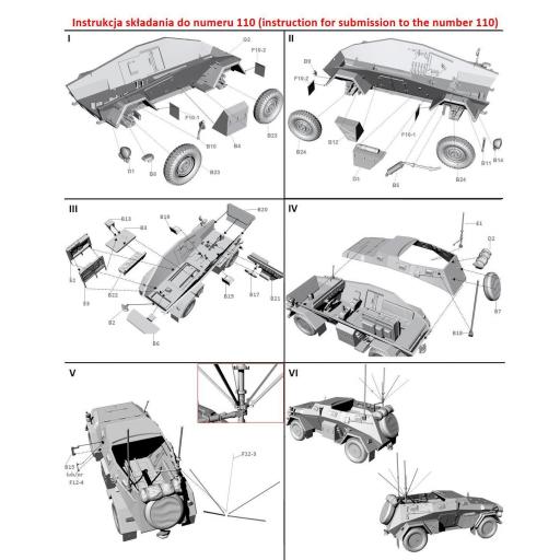 1/72 Vehículo de mando alemán Sd.Kfz. 247 Ausf. B con radio [2]