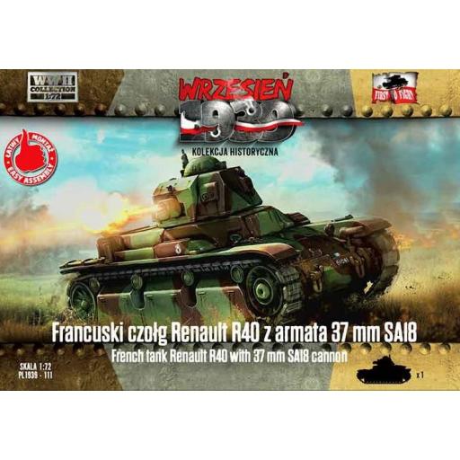 1/72 Tanque ligero francés Renault R40 c/ SA18 de 37 mm