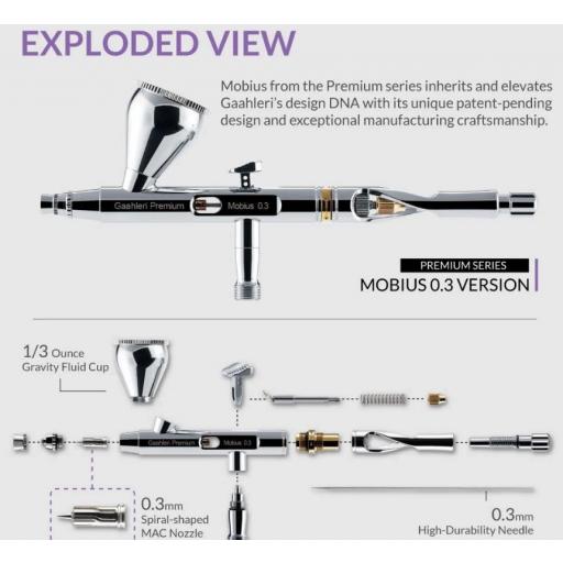 Aerografo Premium Series GHPM-Mobius 0.3mm [2]