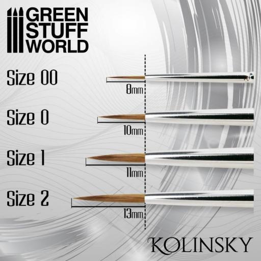 Pincel Kolinsky Silver Serie (núm. 00 a 2)