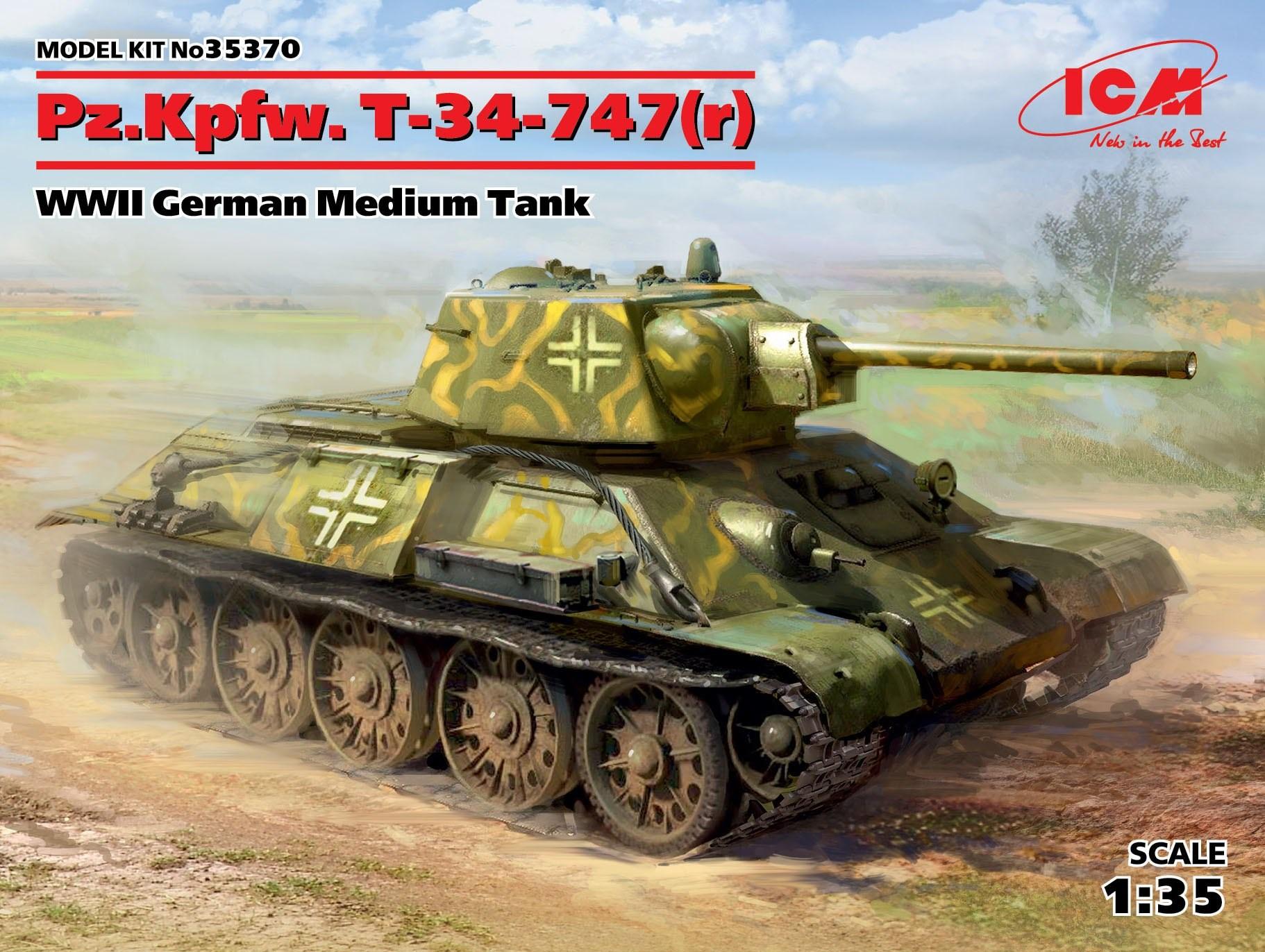 1/35 Pz.Kpfw. T-34-747(r)  WWII German Medium Tank