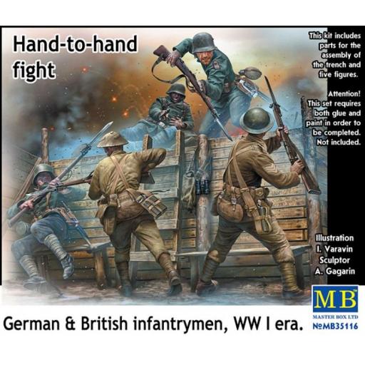 1/35 Lucha cuerpo a cuerpo. Infanterías Alemana y Británica. 1ªGM