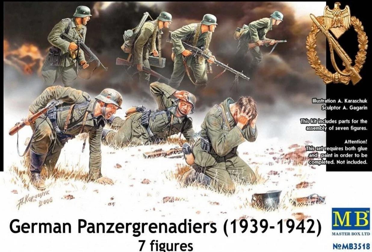 1/35 Panzergrenadiers Alemanes 1939-42 (7 figuras)