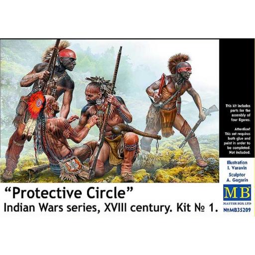 1/35 Protective Circle. Indian War Series, XVIII Century. Kit nº1