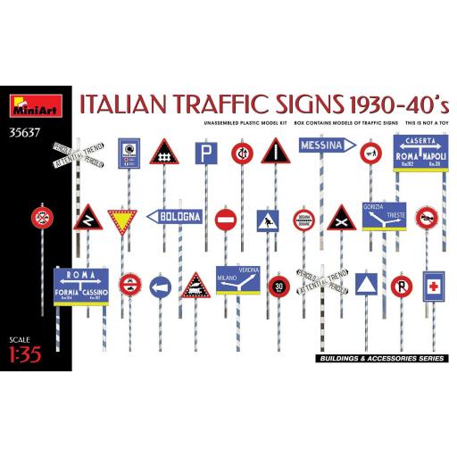 1/35 Postes Señales Tráfico Italia 1930-40