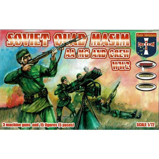 1/72 Soviet Quad Masim AA MG &Crew