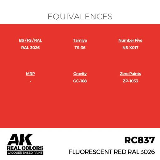RC837 - Rojo Fluorescente - Fluorescent Red RAL 3026 17 ml. [2]