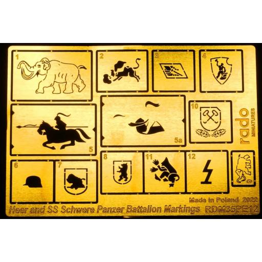 Stencil Metálicos. 1/35 Marcas batallones Heer y SS Panzer - Plantilla para aerógrafo  [1]
