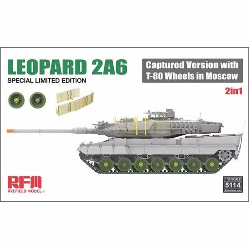 1/35 Leopard 2A6 Capturado. Ruedas de T-80. Moscú