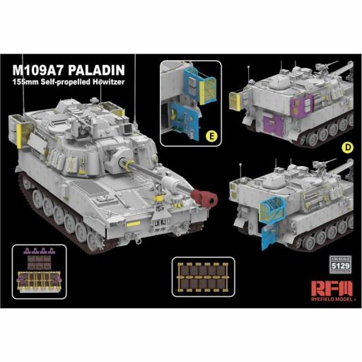 1/35 Obús autopropulsado de 155 mm M109A7 PALADIN con cañón metálico y orugas funcionales [3]