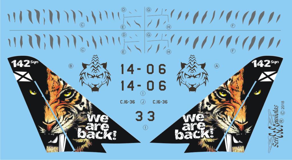 Calcas NATO TIGER MEET 2016 / Eurofighter Typhoon – Ala 14 Escala 1/48