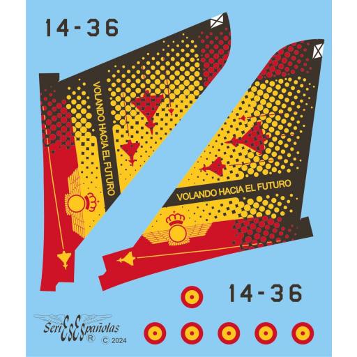 Calcas Eurofighter EFA 2000 conmemorativo del ALA 14 Escala 1/72
