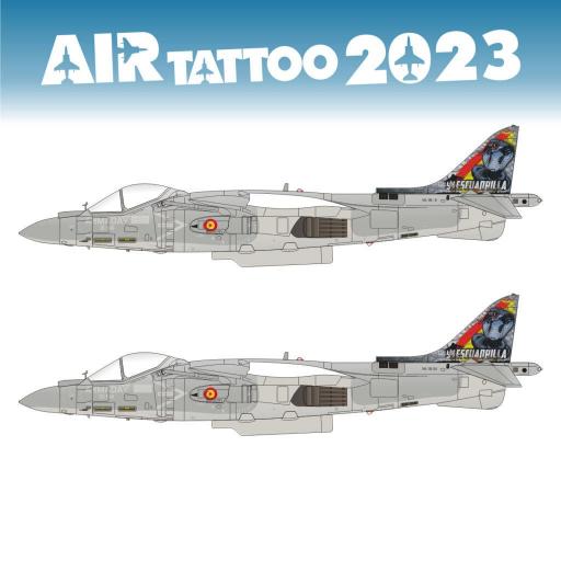 Calcas AIR TATTOO 2023. HARRIER AV-8B Plus de la 9ª Escuadrilla de la ARMADA. Escala 1/72 [1]