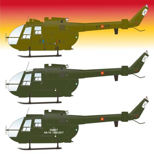 Calcas BÖ-105 Bolkow  BHELA I de las FAMET 1/48 [1]